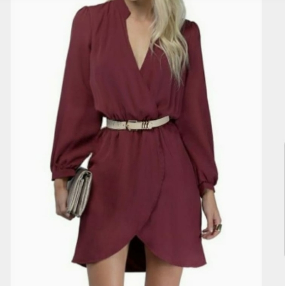 Tobi Dresses & Skirts - 🆕️Tobi Tulip Burgundy Dress